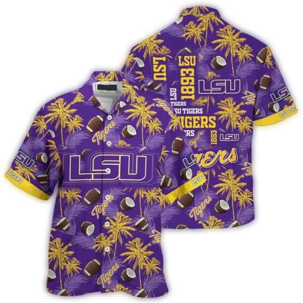 LSU Tigers Coconut Pattern Hawaiian Shirt 1