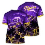 Lsu Tigers Coconut Tropical Summer Vacation All-Over Print T-Shirt