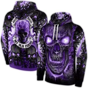 Lsu Tigers Demonic Skull Purple Black All Over Print Hoodie