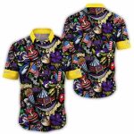 Lsu Tigers Floral Tiki Shark Coconut Pattern Hawaiian Shirt