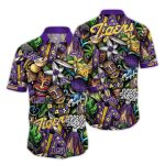 Lsu Tigers Floral Tiki Turtle Pattern Tropical Hawaiian Shirt