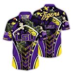Lsu Tigers Floral And Parrot Pattern Hawaiian Shirt