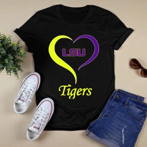 Lsu Tigers Heart Symbol Pride T-Shirt