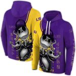 Lsu Tigers Jack Skellington Purple All Over Print Hoodie