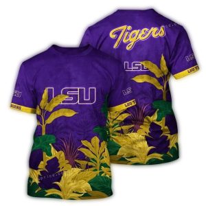 Lsu Tigers Landscape Vintage All-Over Print T-Shirt