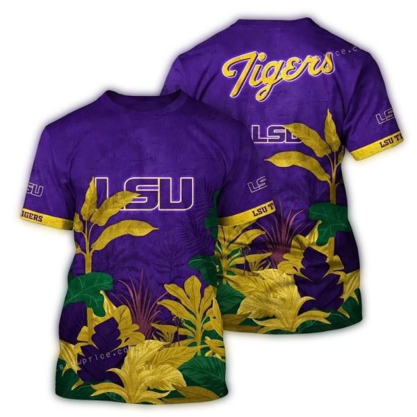 LSU Tigers Landscape Vintage AOP T Shirt 1