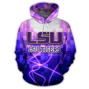 Lsu Tigers Lighting All Over Print Hoodie