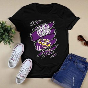 Lsu Tigers Louisiana State University Logo Claw Marks T-Shirt