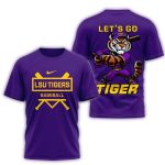 Lsu Tigers Mascot Lets Go Baseball 2025 All-Over Print T-Shirt