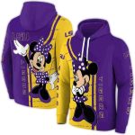 Lsu Tigers Minnie Mouse Purple All Over Print Hoodie
