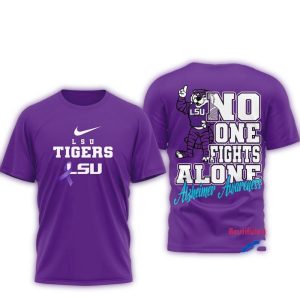 Lsu Tigers Ncaa Alzheimer Awareness November All-Over Print T-Shirt