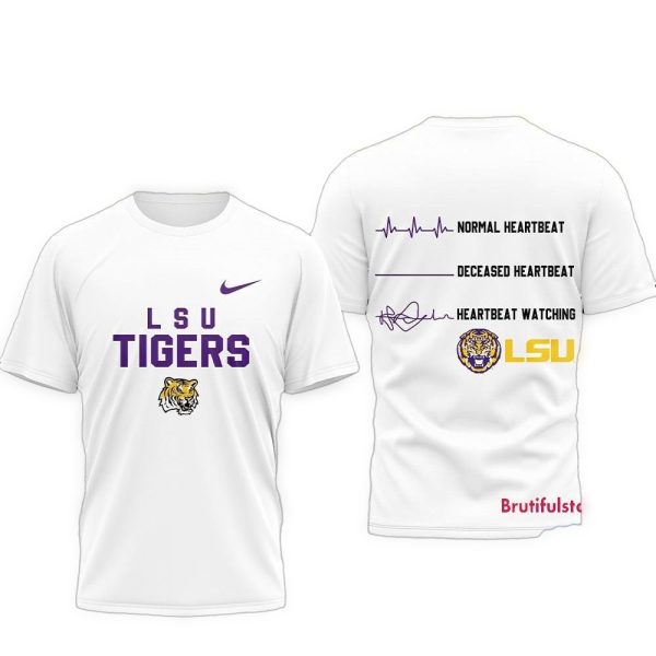 LSU Tigers NCAA Heartbeat Unisex 3D Shirt 1