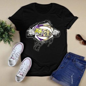 Lsu Tigers New Orleans Saints Super Man T-Shirt