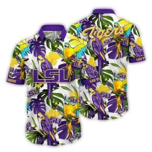 Lsu Tigers Parrot Art Hawaiian Shirt