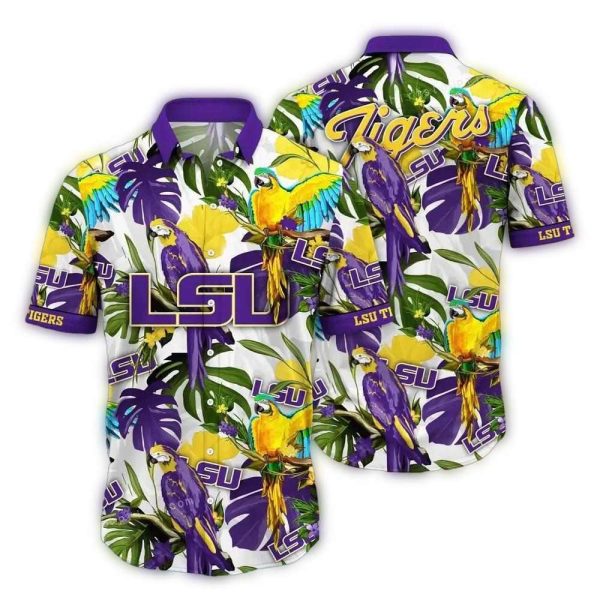 LSU Tigers Parrot Art Hawaiian Shirt 1