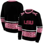 Lsu Tigers Pink Cancer All Over Print Sweatshirt