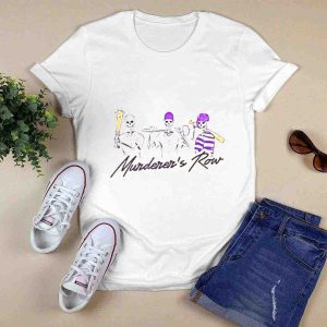 Lsu Tigers Purple Murderers Row Baseball Icons T-Shirt