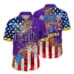 Lsu Tigers Red White Firework For 4Th Of July Hawaiian Shirt