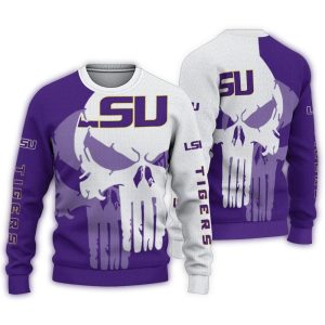 Lsu Tigers Skull Punisher Split Ugly Sweater