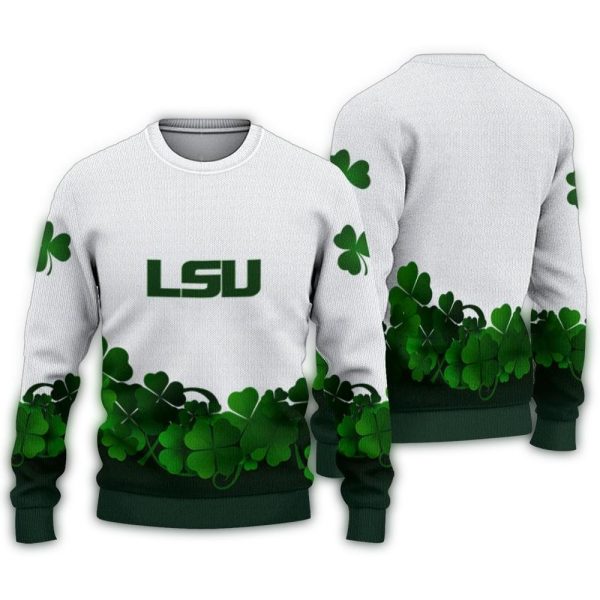 LSU Tigers St Patricks Day Ugly Sweater 1