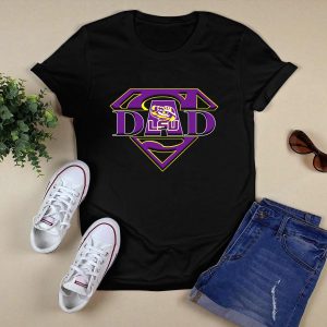 Lsu Tigers Super Dad Hero Emblem T-Shirt