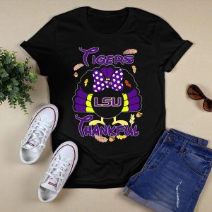 Lsu Tigers Thankful Minnie Thanksgiving T-Shirt