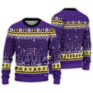 Lsu Tigers Tree Pattern Ugly Sweater