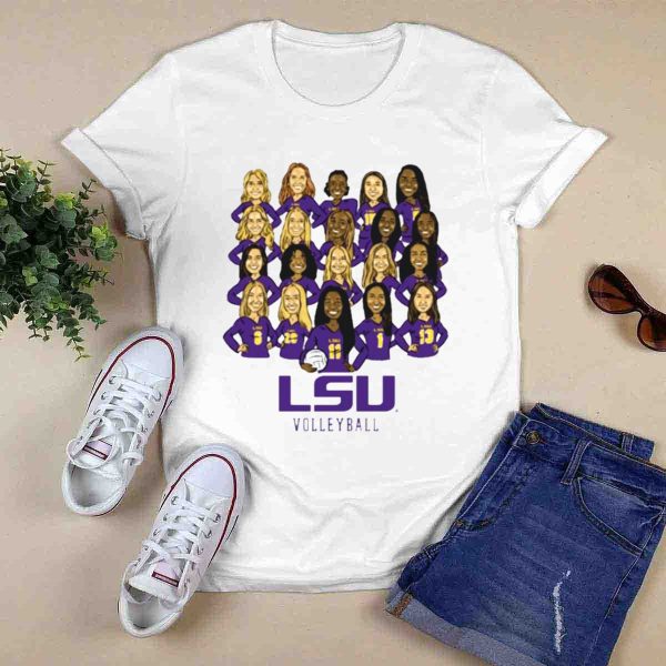 LSU Tigers Volleyball NIL Womens Team Players T Shirt 0
