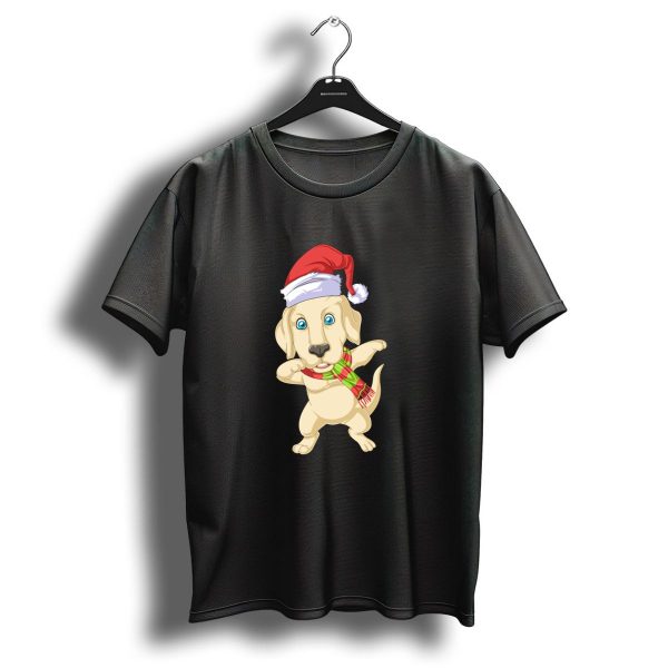 Labrador Dabbing Christmas Santa Hat Festive Scarf T Shirt 1 t shirt 1