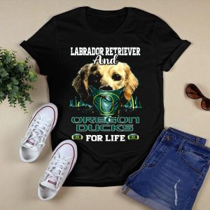 Labrador Retriever And Oregon Ducks For Life T-Shirt