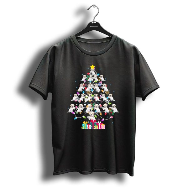 Labrador Retriever Christmas Tree Lights With Presents And Star T Shirt 1 t shirt 1