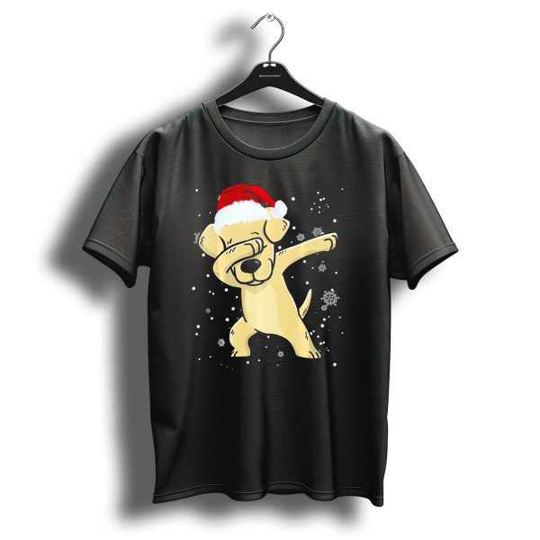 Labrador Retriever Dabbing Santa Hat Snowflakes Christmas T Shirt 1 t shirt 1
