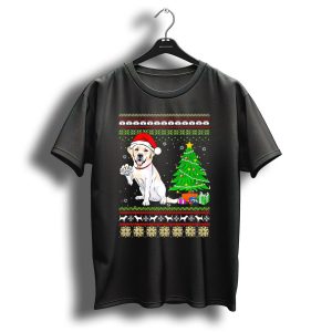 Labrador Retriever Santa Christmas Tree Festive T Shirt