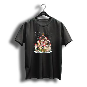 Labrador Retriever Santa Hat Christmas Tree With Snowflakes And Presents T-Shirt
