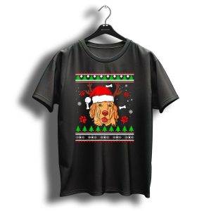 Labrador Retriever Santa Hat Reindeer Antlers Ugly Christmas T Shirt