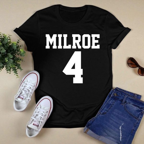 Lank Football Jalen Milroe 4 Shirt BACK Style 1 Black 1