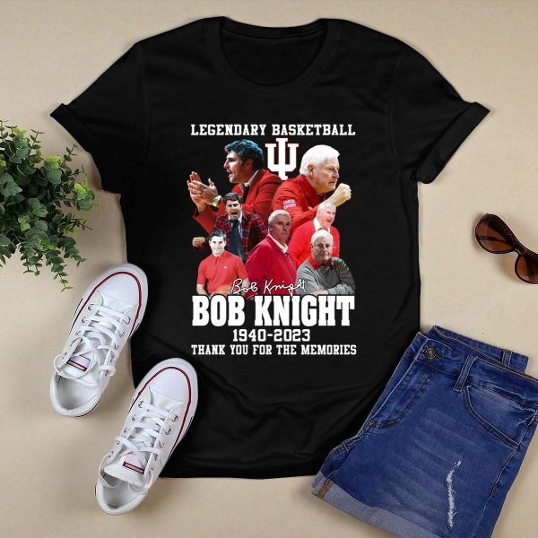 Legendary Basketball Bob Knight 1940 2023 Thank You For The Memories Shirt Black 1