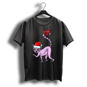Lemur Santa Hat Madagascar Christmas T Shirt