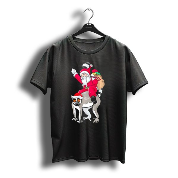 Lemur Santa Merry Christmas Matching Festive Holiday T Shirt t shirt 1