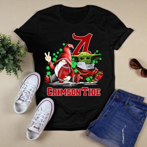 Leprechauns Gnomes Baby Yoda Alabama Crimson Tide Football T Shirt