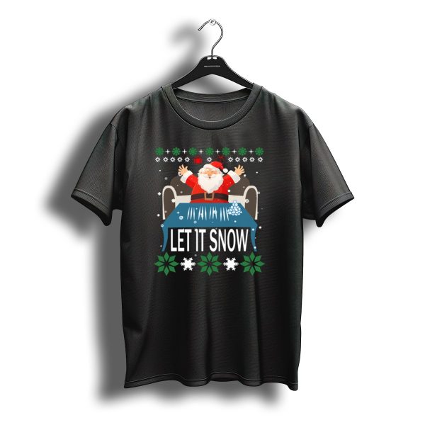 Let It Snow Santa Christmas Snowflakes T Shirt t shirt 1