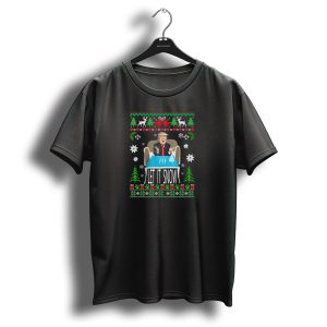 Let It Snow Ugly Christmas Sweater Trump Santa Holiday T Shirt 1