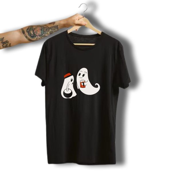 Lets Get Hallo Wasted Ghosts Halloween Drinking Fun T Shirt t shirt 1