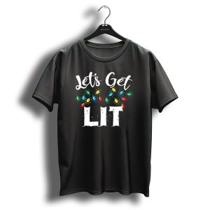Let's Get Lit Christmas Funny Drinking T-Shirt