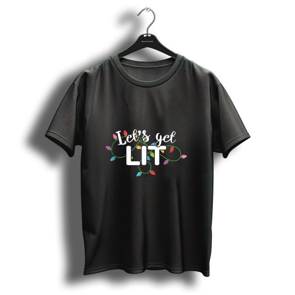 Lets Get Lit Christmas Lights Multicolor Fun T Shirt 1 t shirt 1