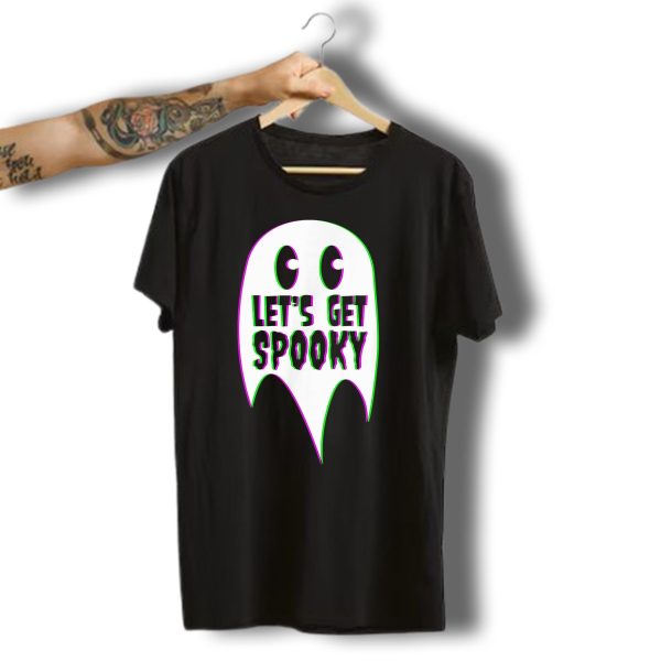 Lets Get Spooky Halloween Funny Ghost Design With Retro Vibes T Shirt t shirt 1 1