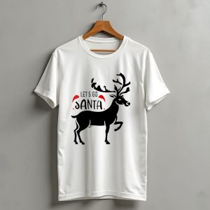 Lets Go Santa Christmas Reindeer T Shirt