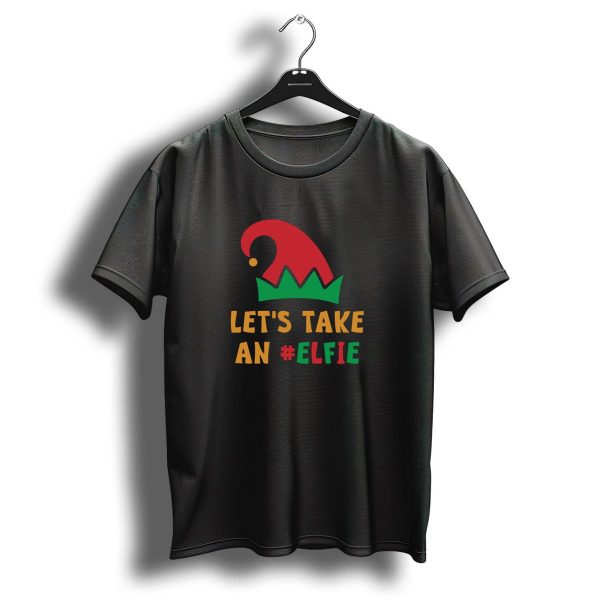 Lets Take An Elfie Christmas Elf Hat Joke T Shirt 1 t shirt 1