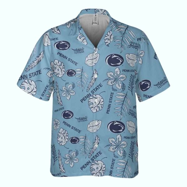 Lions Floral Leafs and Flower Pattern Vintage Hawaiian Shirt