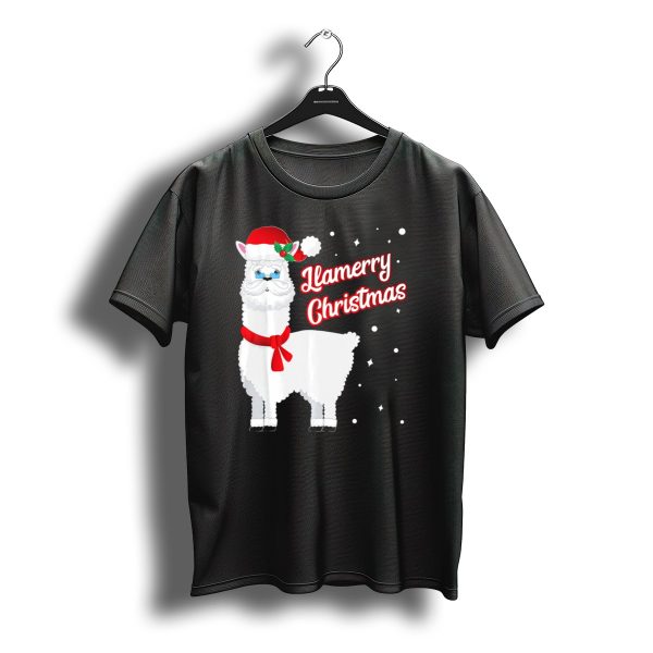 Llama Llamerry Christmas Santa Cla Holiday Festive T Shirt t shirt 1